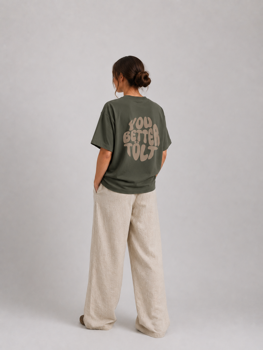 OLIVE OVERSIZED T-SHIRT