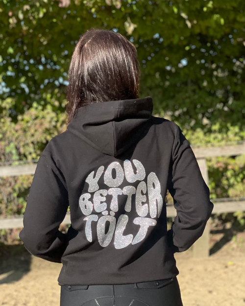 B-BLACK x SILVER GLITTER ORIGINAL HOODIE