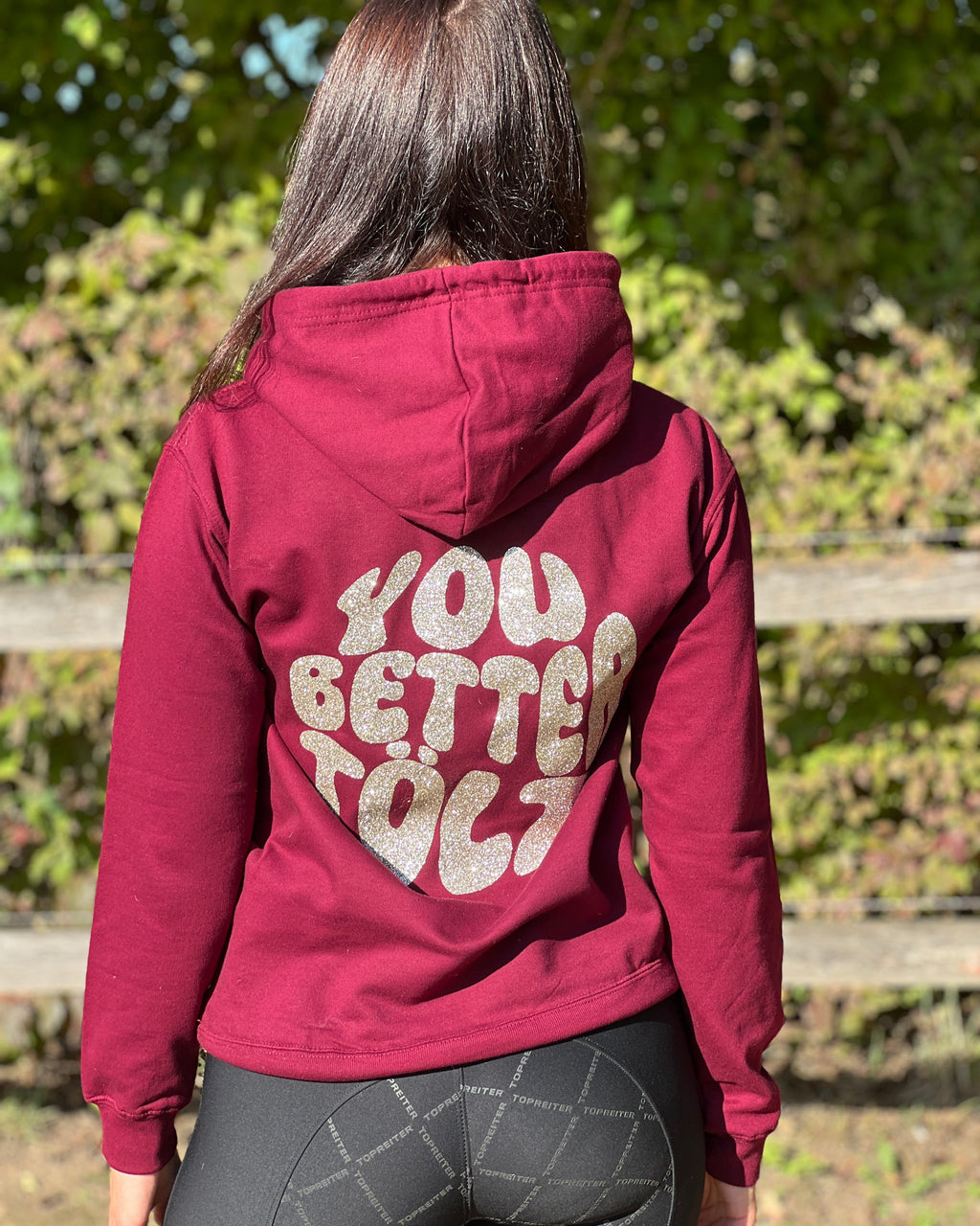 B-CHERRY x GOLD GLITTER ORIGINAL HOODIE