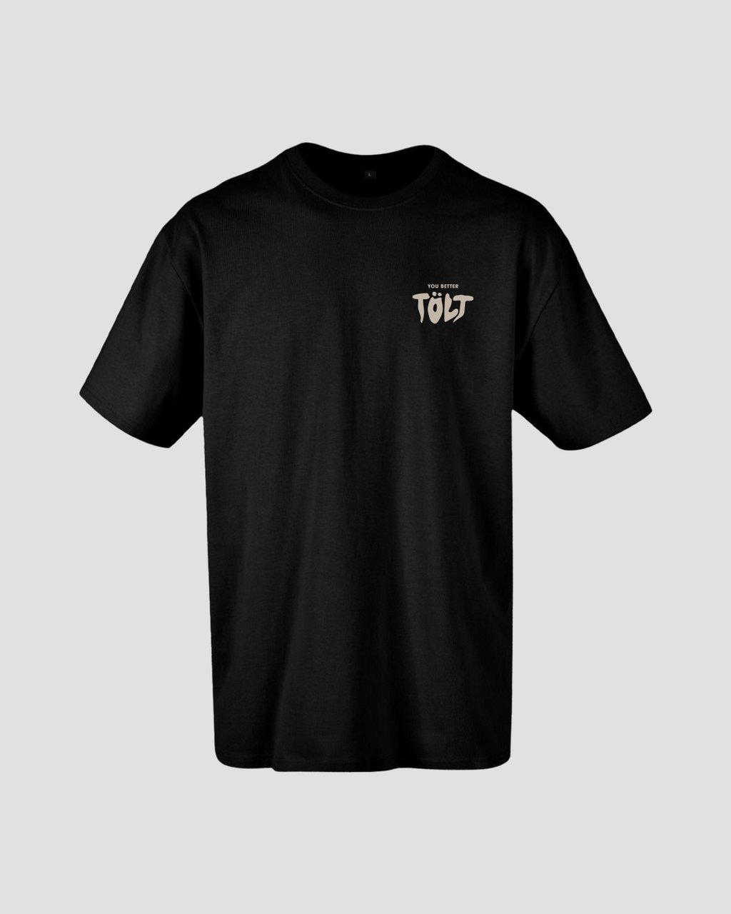 BLACK OVERSIZE MELT T-SHIRT
