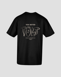 BLACK OVERSIZE MELT T-SHIRT